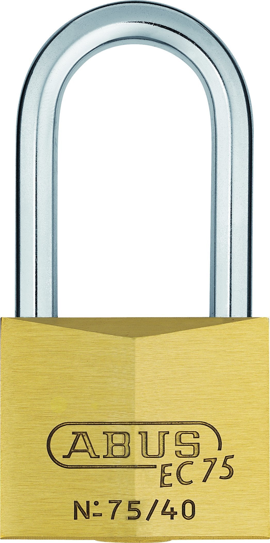 ABUS Zylinder-Vorhangschloss TYP 75/40HB40 40mm / Bügelhöhe 40mm Messing, 40mm / Bügelhöhe 40mm Mess
