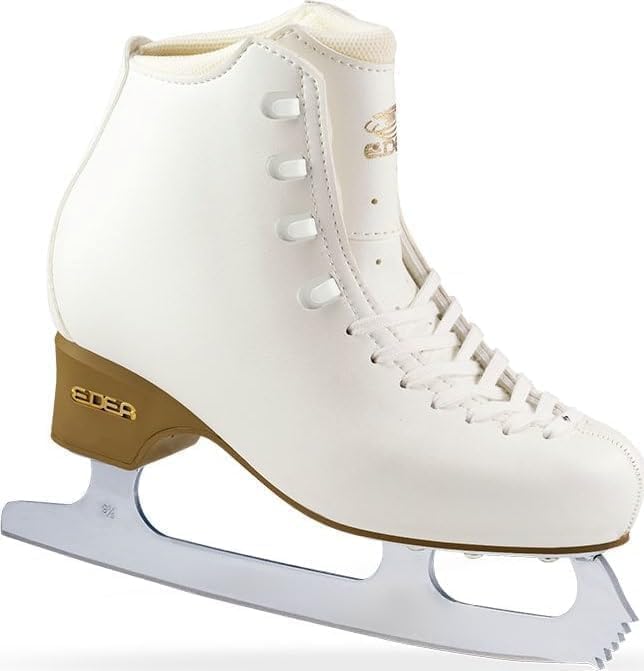 L'Estel Skates Edea Tempo-Stiefel mit Kufen Klasse 2, Eislaufen Weiss 190/28/17,cm, Weiss 190/28/17,