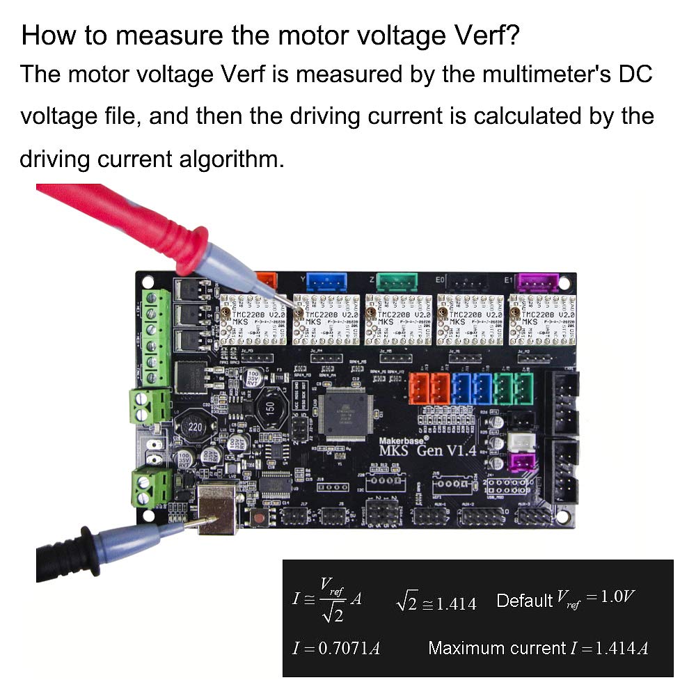 KOOKYE TMC2208 Stepper Motor Driver Stepstick Driver Module Carrier UART model with Heat Sink Screwd