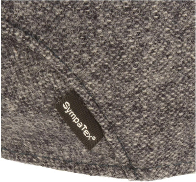Breiter Herren Winter Schiebermütze mit Ohrenklappen Flatcap Schirmmütze 100% Wolle mit ausklappbare