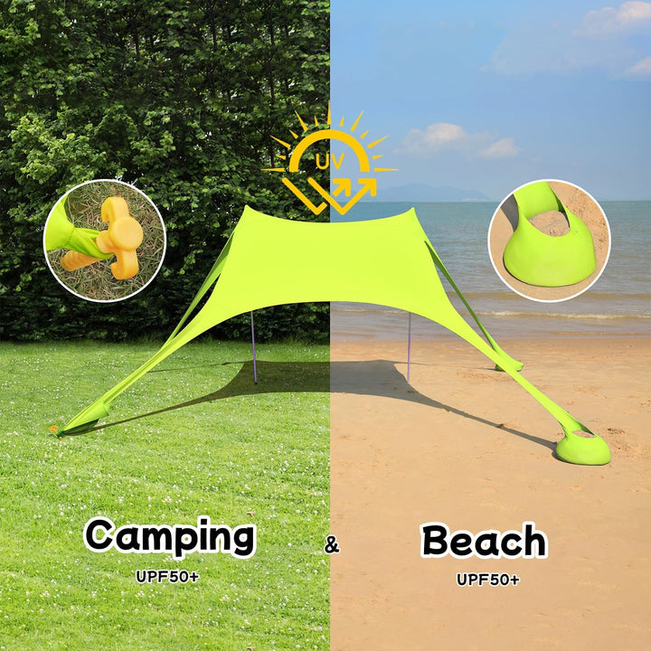Strand Schatten Zelt Markise 4-5 Personen Strand Sonnencreme wasserdichte leichte Blockierung und el