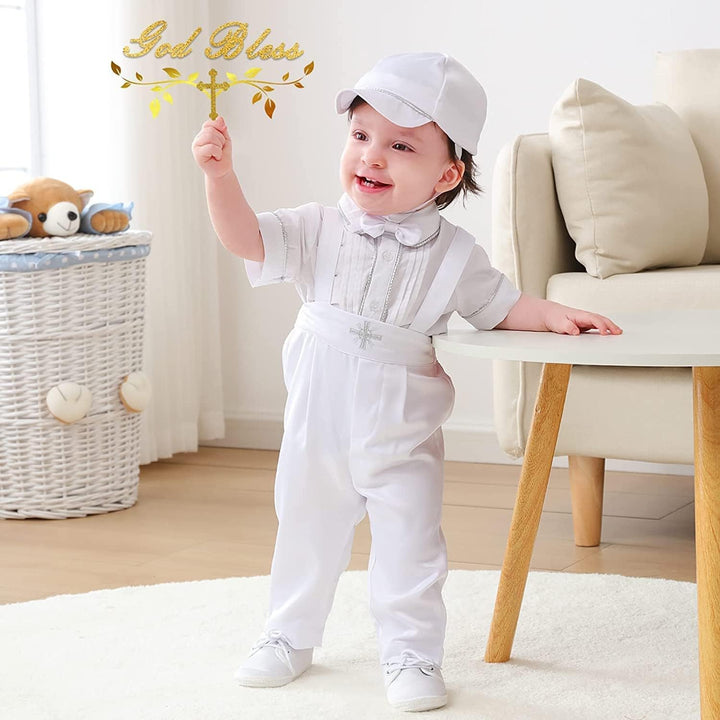 Booulfi Baby Kleidung Jungen Baumwollstoff Baby Anzug Junge Hochzeit Taufanzug Taufkleid Junge Weihn