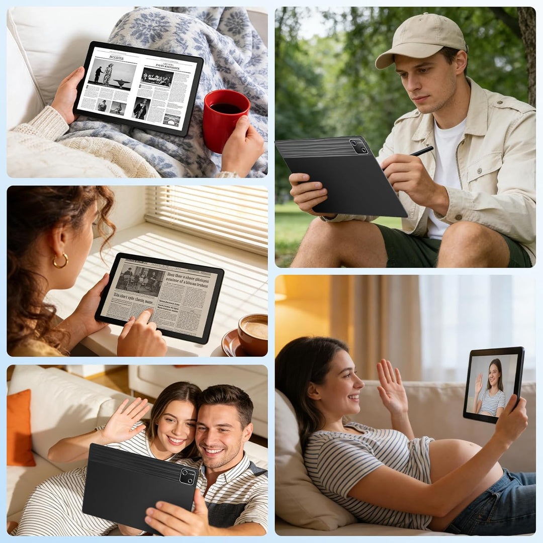Tablet 10 Zoll Android 15 GMS-Zertifiziert, 30GB RAM + 128GB ROM (2TB TF), Octa-Core, 6200mAh, 1280x