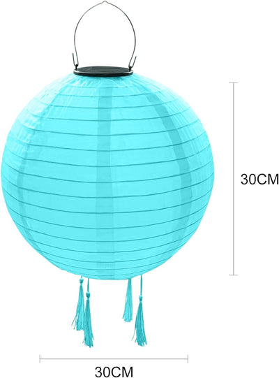 Solar Lampions Aussen Wetterfest，Himmel 3 Stücke Solar LED Laterne Wasserdicht Nylon Hängende Garten
