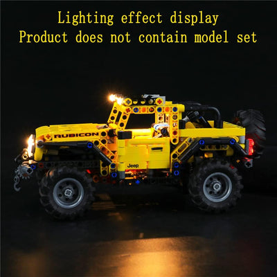 GEAMENT LED Licht-Set Kompatibel mit Lego Jeep Wrangler - Beleuchtungsset für Technic 42122 Baumodel