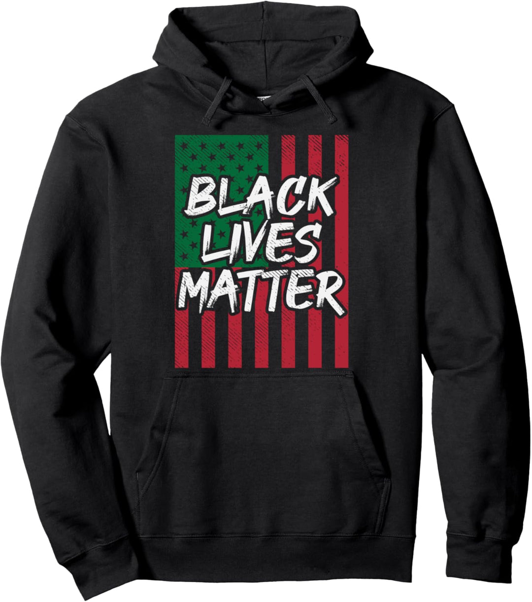 Black Lives Matter African American Flag BLM Protest Gift Pullover Hoodie