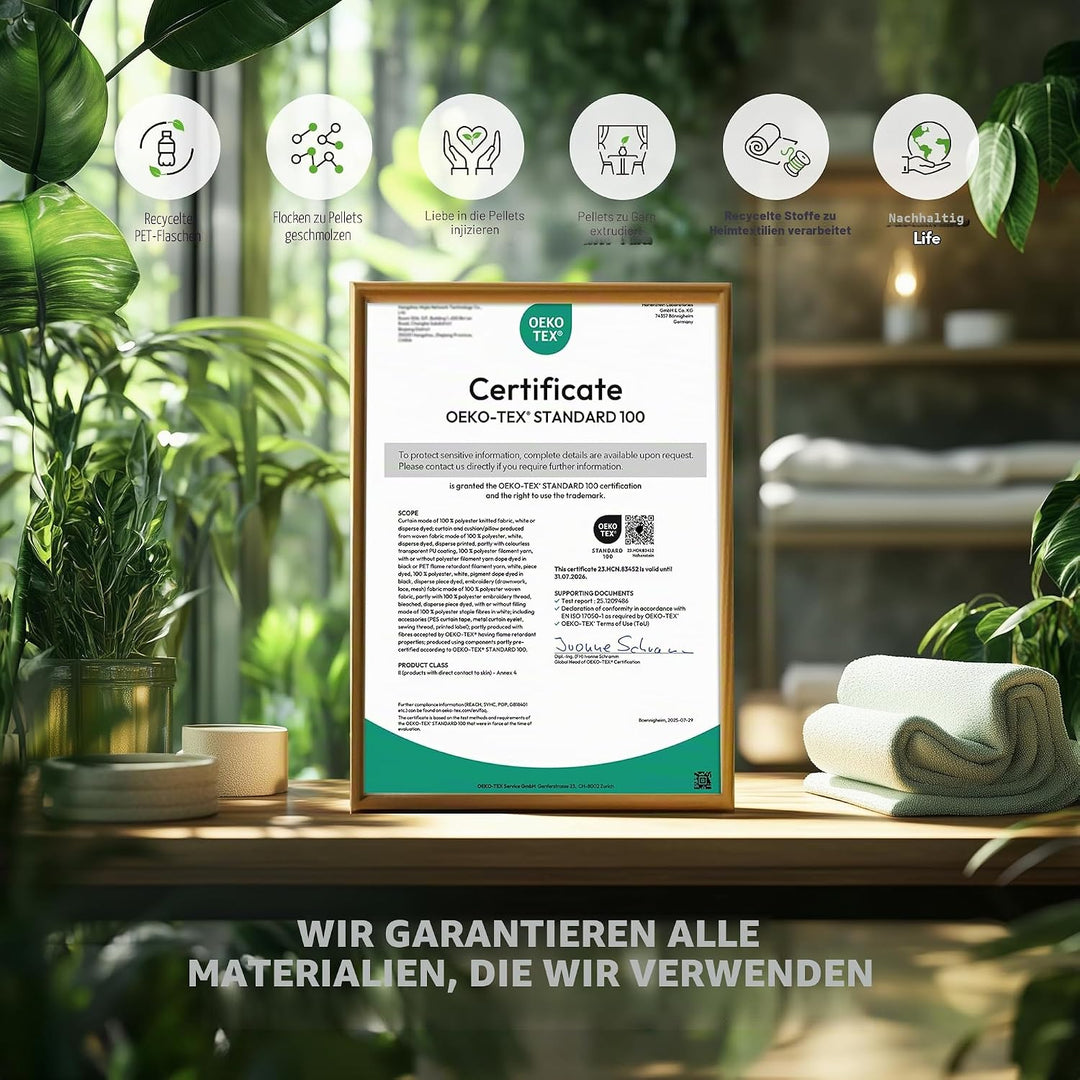 Deconovo Verdunkelungsvorhang Kälteschutz Gardinen Schlafzimmer Kälteschutzvorhang Blickdicht 138x11