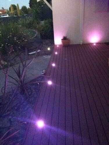 INDARUN LED Bodeneinbauleuchten Aussen RGB 10er Set, Ø31mm Terrasse Einbaustrahler, Led Terrassenbel