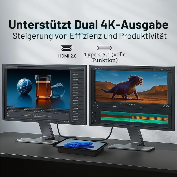 10,1-Zoll Industrie-Einbau-Panel-PC mit Windows 11, 10-Punkt-Touchscreen, Celeron N5100, 8 GB RAM, 1