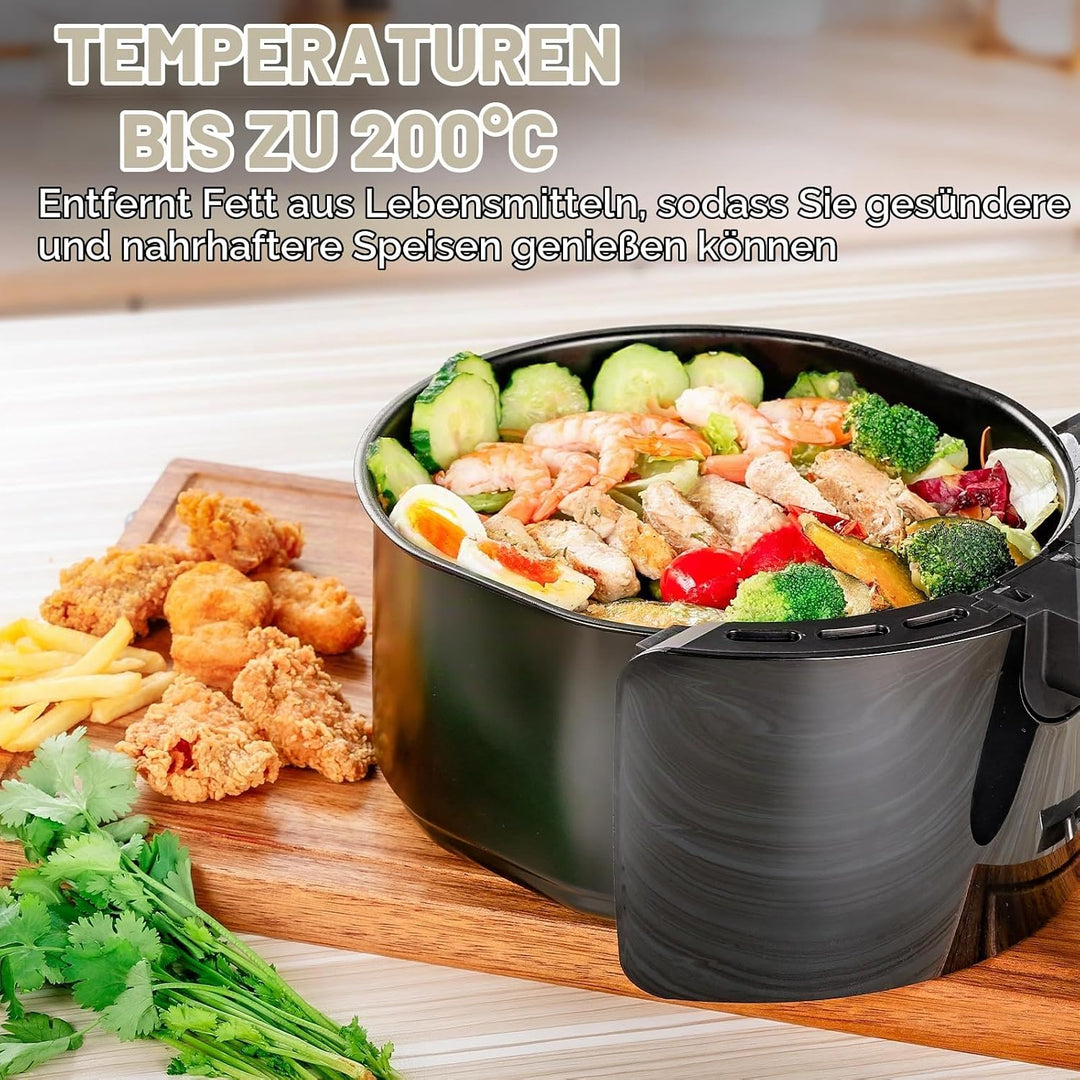 Heissluftfritteuse 5,5L 1800W Air Fryer LED-Touchscreen Frittieren ohne Öl | Grosses Fassungsvermöge