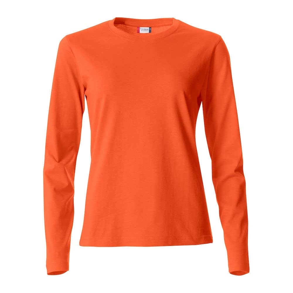 Clique - Langarm-T-Shirt mit Rundhalsausschnitt für Damen Basic-T L/S Damen aus Baumwolljersey in Sl