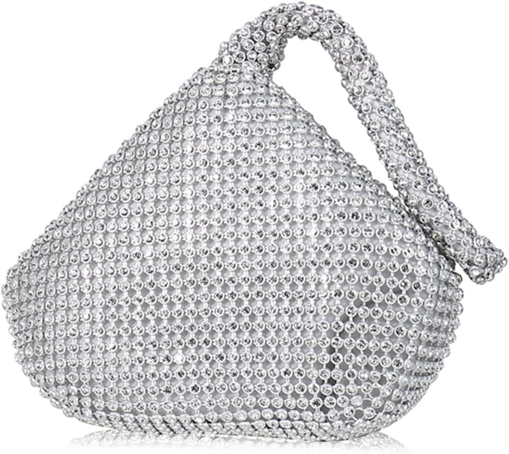 CORIOS Dreieckige Abendtasche Damen Unterarmtasche Shiny Strass Handtasche Diamant Clutch Bag Klein