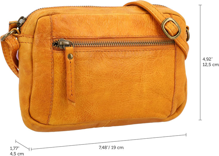 Gusti Handtasche Leder - Dominic Damen Handtasche Schultertasche Partytasche Festivaltasche Ledertas