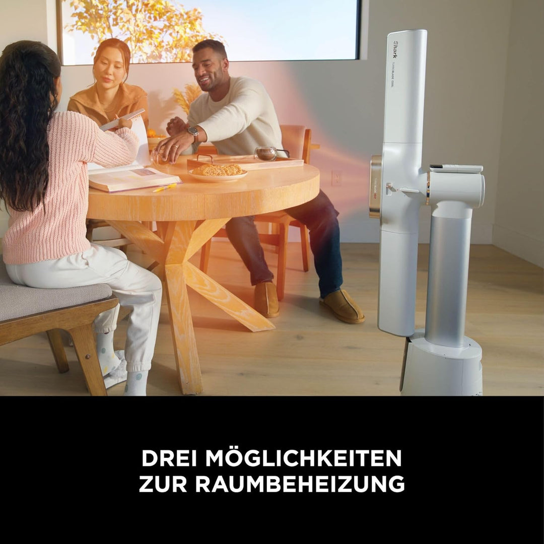 Shark TurboBlade Cool + Heat Ventilator, 2-in-1 Ventilator und Heizlüfter, Mit Fernbedienung, Perlwe