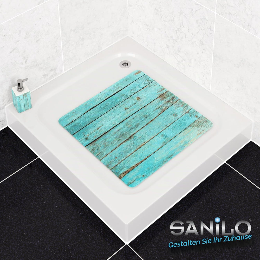 Sanilo Badematte 53 x 53 cm, rutschfeste Duschmatte für Dusche und Badewanne, Antirutschmatte maschi