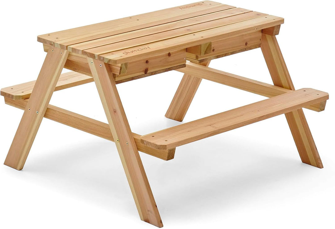 Plum Play Surfside Junior Sand und Wasser 3-in-1 Aktivitäts-Spiel-Picknicktisch mit Sonnenschirm, ab
