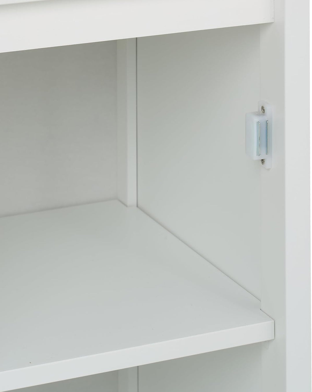 Relaxdays Badezimmerschrank, HxBxT: 129 x 30 x 30 cm, 4 Fächer, MDF, schmaler Badschrank, Badezimmer