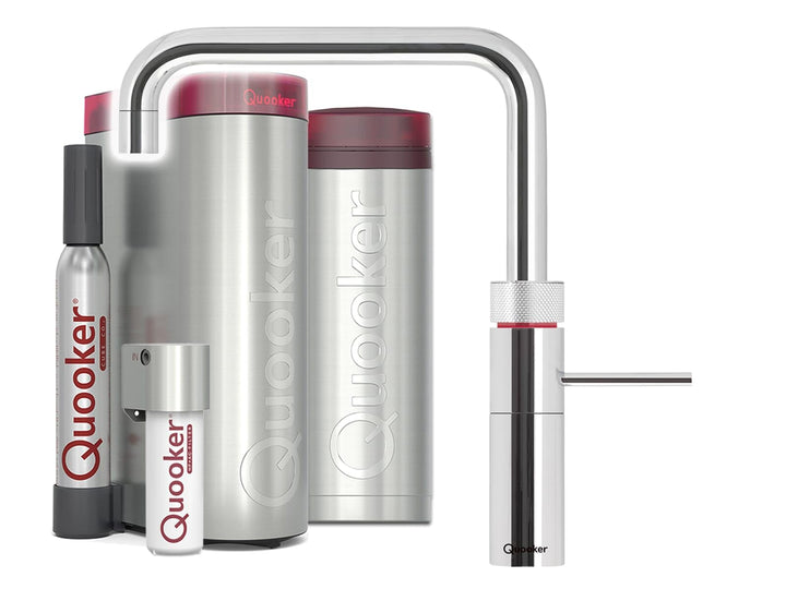 Quooker PRO3 & CUBE | Fusion Square CHR (Verchromt glänzend) inkl. Cube-Filter