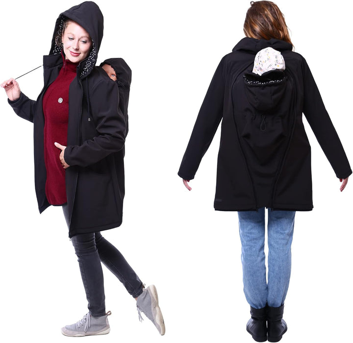 Viva la Mama – Allwetter Funktionsjacke für Mama und Baby, Umstandsjacke + Tragejacke - MELLORY M Vo
