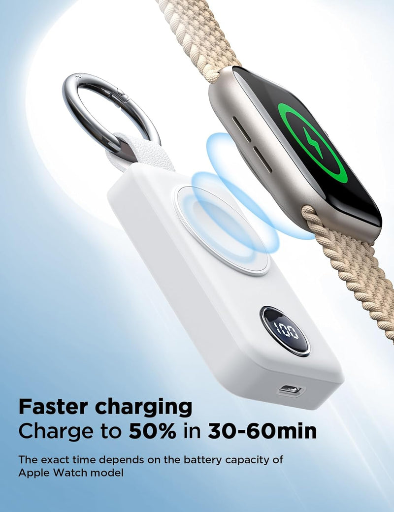 JOYROOM 2000 mAh Kabelloses Ladegerät für Apple Watch-Serie 10/9/8/7/6/5/SE/4/3/2/UItra 2/Ultra, Mag