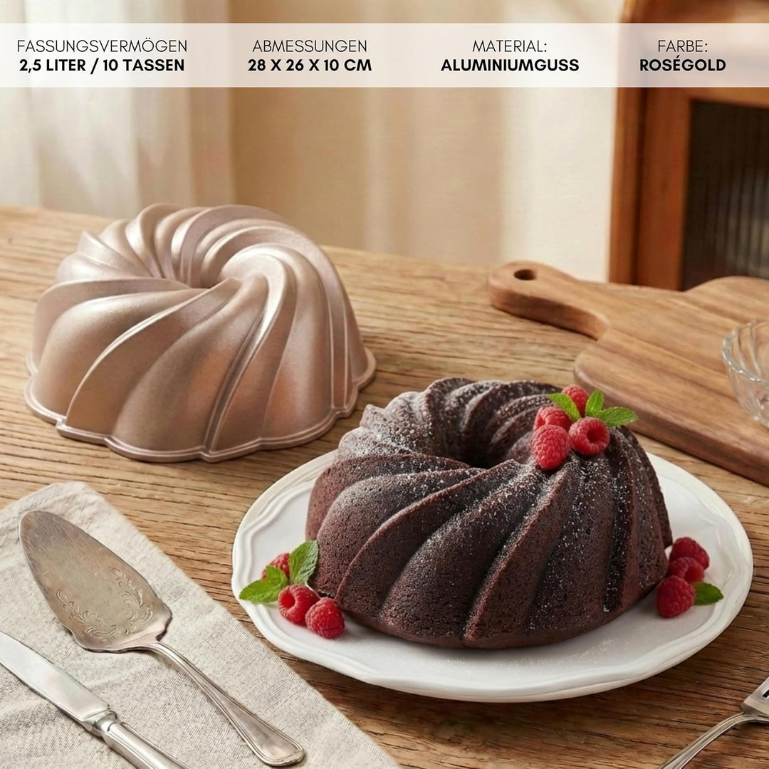 Erreke Gugelhupfform, Professionelle Qualität Kuchenform, Gugelhupf Backform, Sehr Widerstandsfähig,