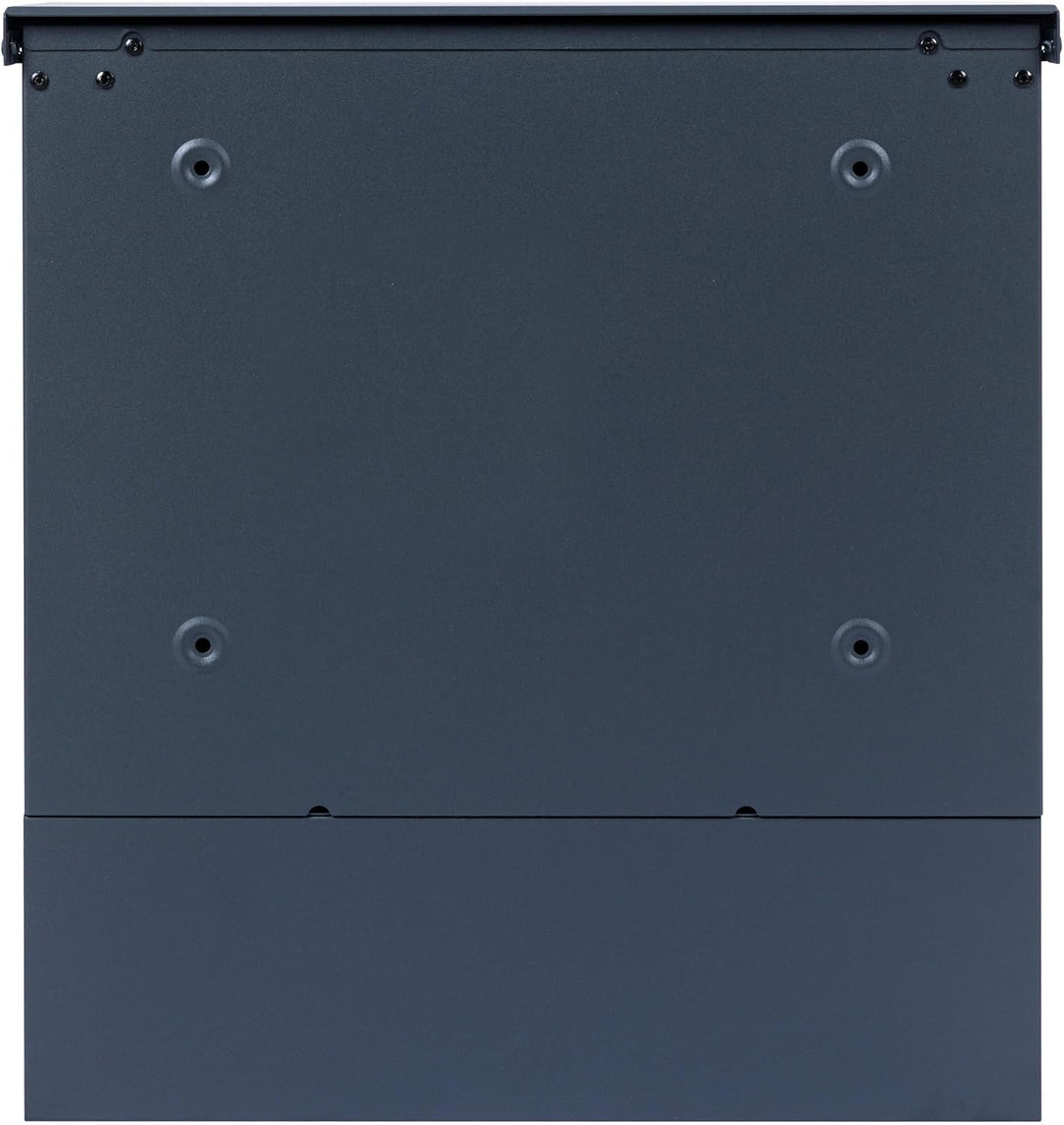 Zelsius Briefkasten Wave mit Zeitungsfach | integrierter Soft-Close-Effekt | Postbox in RAL7016 Anth