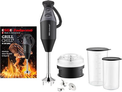 ESGE Zauberstab M 200 BBQ 98215 Stabmixer schwarz, Pürierstab, Handmixer, Profi, inkl. Zubehör, bis