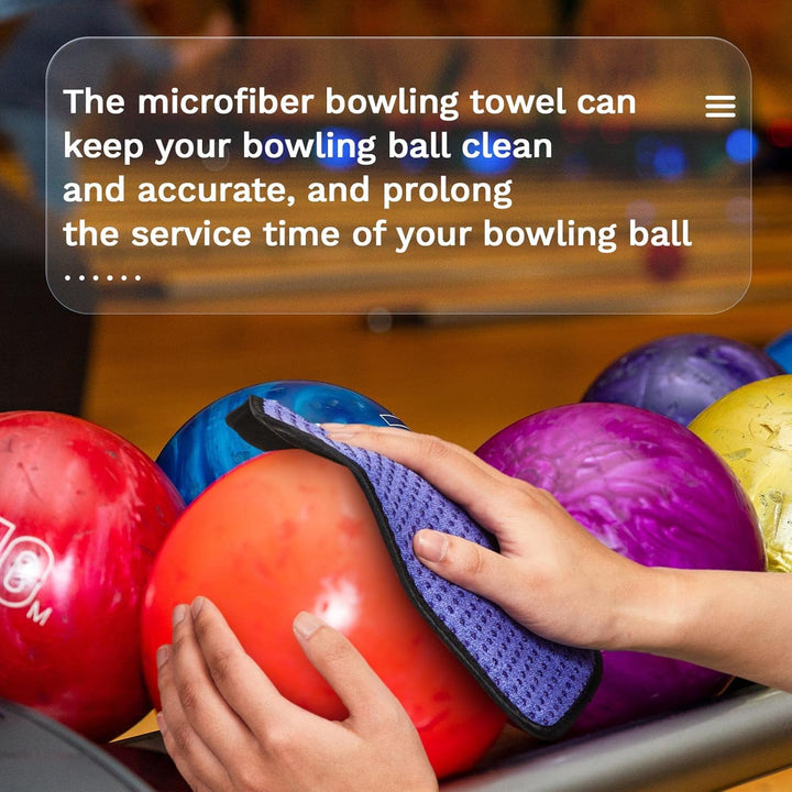 Aoriher Bowlingball-Handtuch, 20 x 20 cm, Shammy Pad, Rag, Bowling, Mikrofaser-Handtuch, leicht abwi