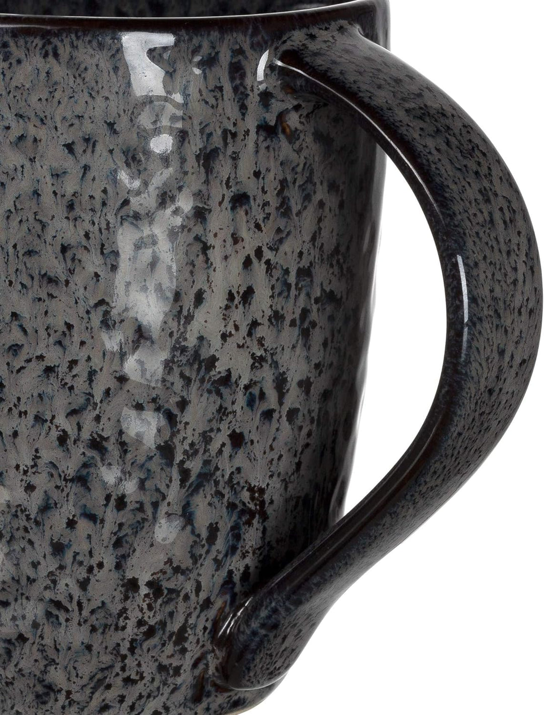 LEONARDO HOME 018563 MATERA 6er Set Becher, Keramik, anthrazit, Anthrazit