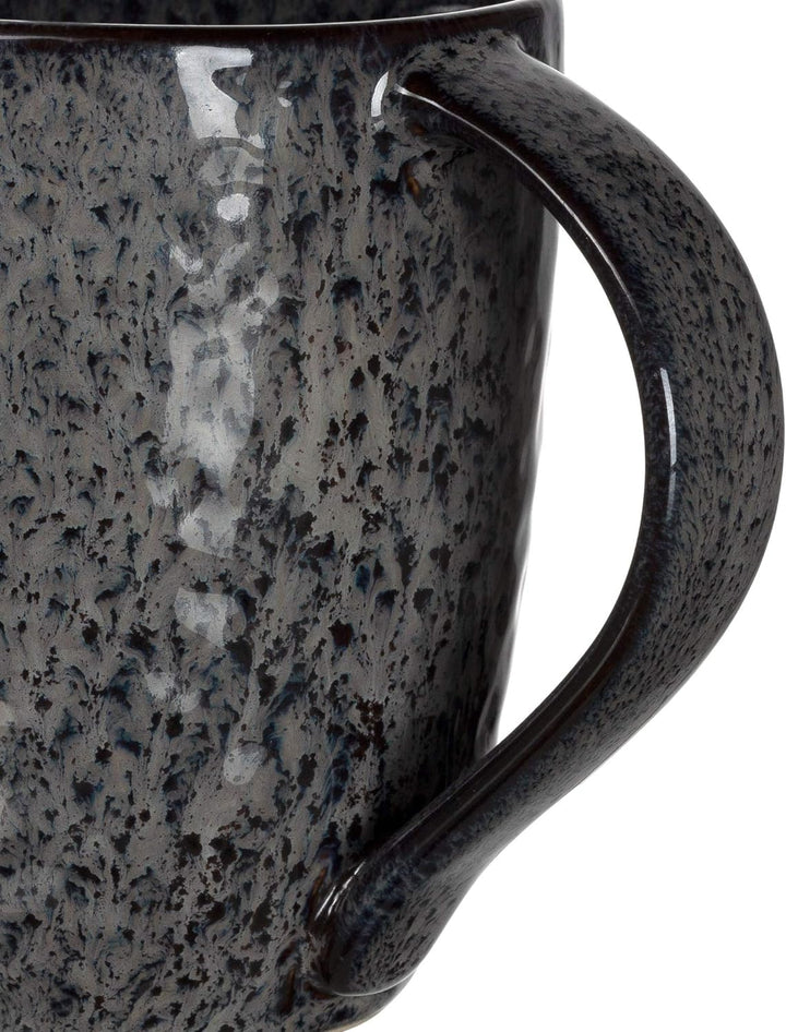 LEONARDO HOME 018563 MATERA 6er Set Becher, Keramik, anthrazit, Anthrazit