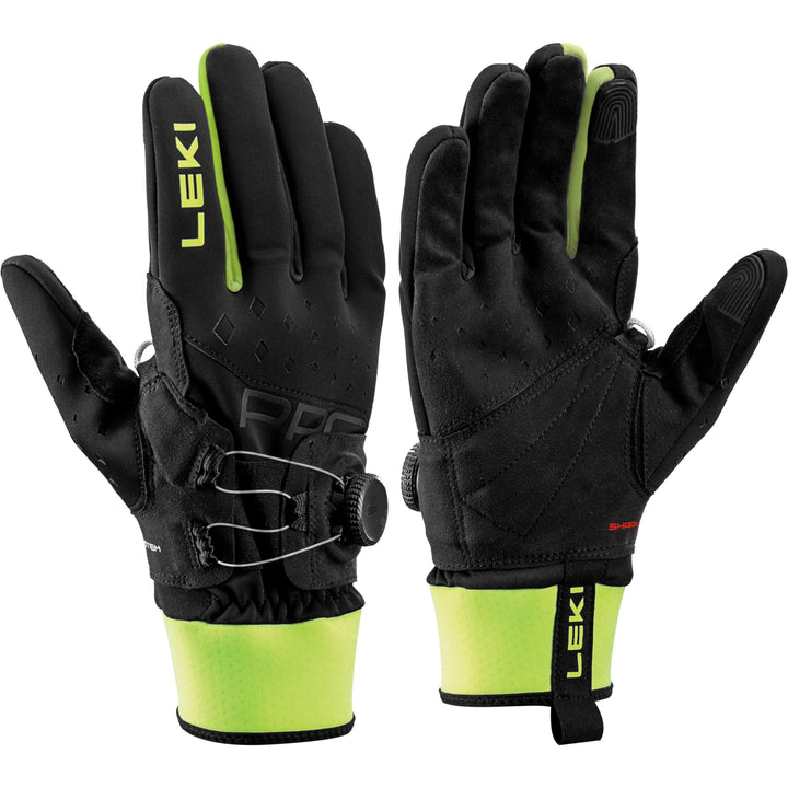 LEKI PRC Boa Shark Handschuhe EU 8,5 black-neon yellow, EU 8,5 black-neon yellow