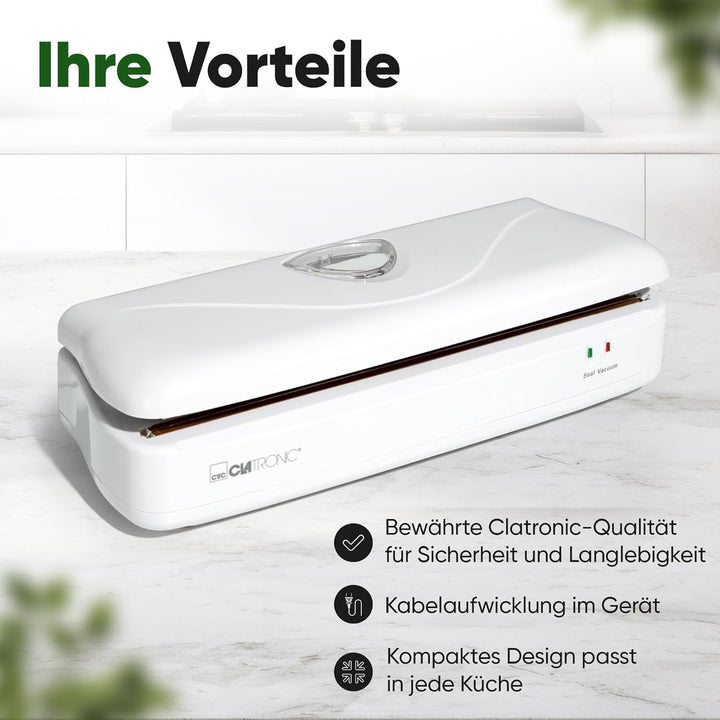 Clatronic Vakuumiergerät/Folienschweissgerät/Vakuumierer/Schweissgerät FS 3261; für Sous Vide; elekt