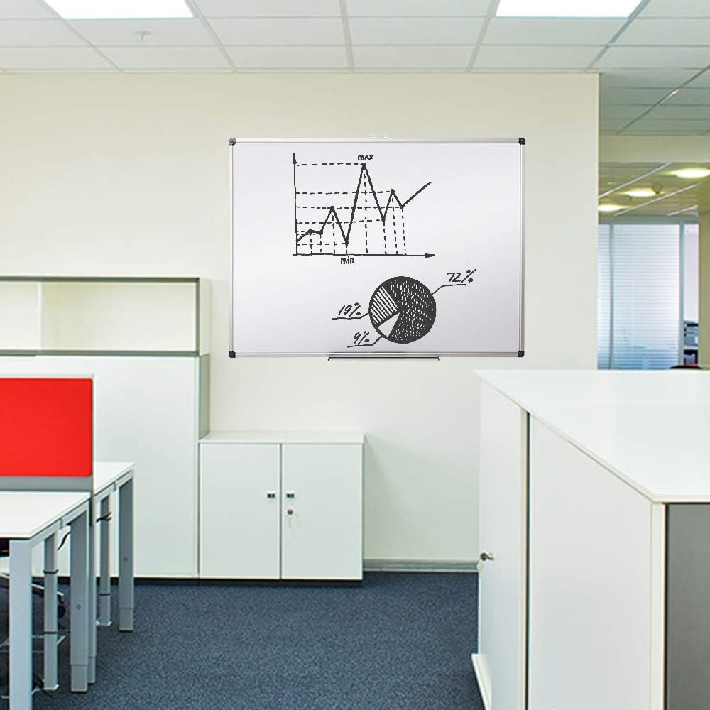 XIWODE Whiteboard, Whiteboard magnetisch, Magnettafel whiteboards, Alurahmen, für Büro, Gewerbe und