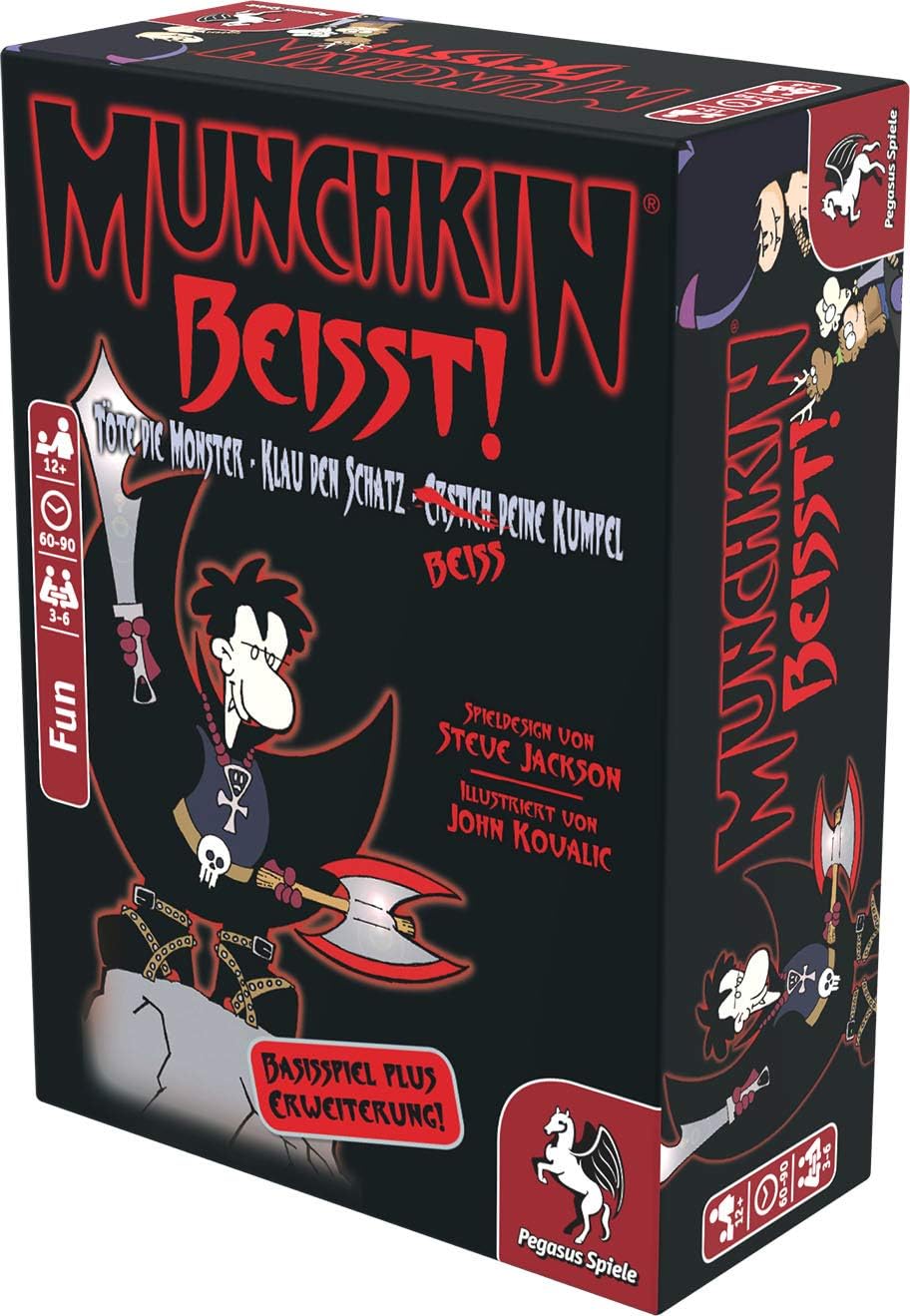 Pegasus Spiele 17155G - Munchkin beisst 1+2
