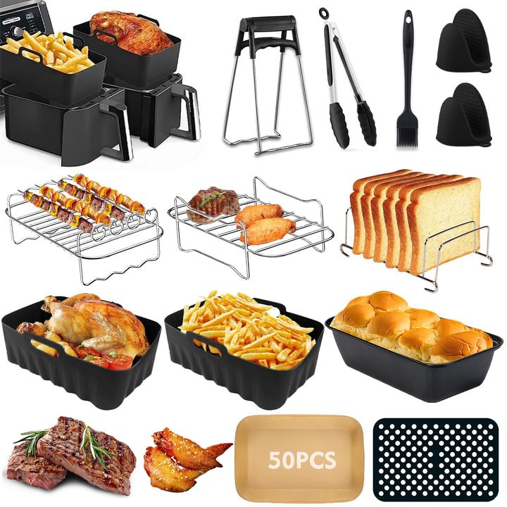 HLElUKT Ninja Heissluftfritteuse Zubehör,Airfryer Zubehör für Ninja Foodi Max Dual Zone Heissluftfri