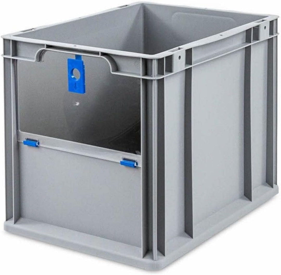 SuperSparSet 4x Eurobox NextGen Insight Cover | HxBxT 32x30x40 | 30 Liter | Hoch/Blau | Eurobehälter