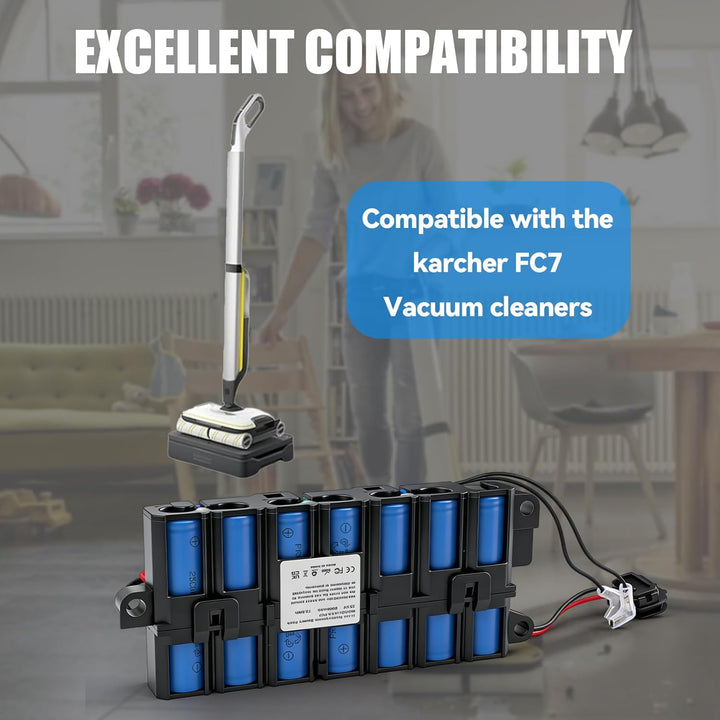 3000 mAh Akku für Kärcher FC7, kompatibel mit 9.013.772.0, EO2321-00091774 25,2 V