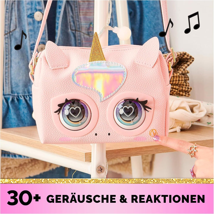 Purse Pets Glamicorn Einhorn Tasche - wird mit interaktiven Funktionen, Augenblinzeln und Musik lebe