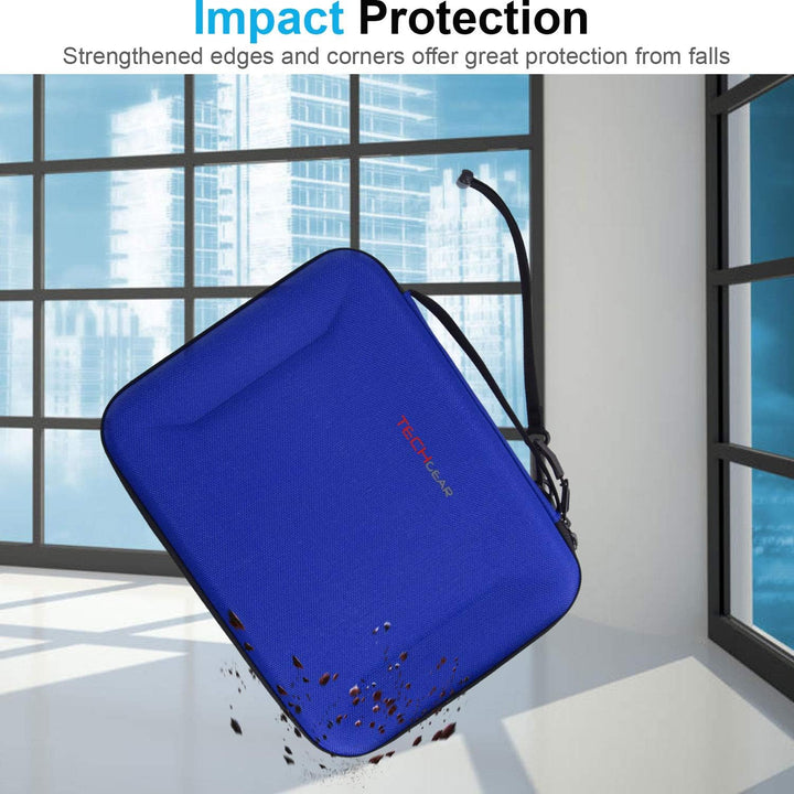 TECHGEAR Portfolio Organizer Tasche, Hartschale mit Riemen USB Kabel iPad Stift Halter und Griff Sch