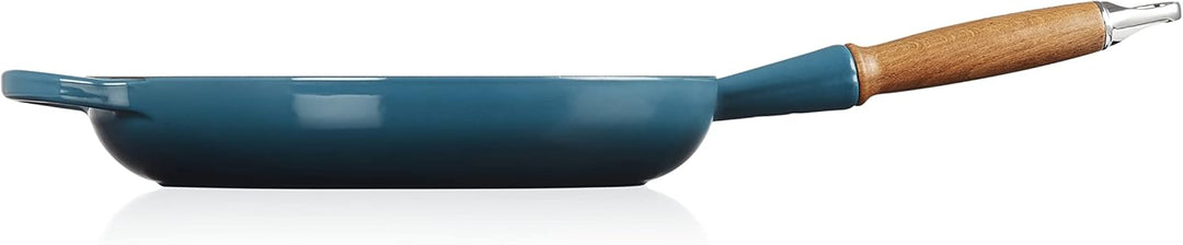 LE CREUSET Signature gusseiserne Bratpfanne mit Holzgriff 28 cm Deep Teal, 20258286420422 Deep Teal