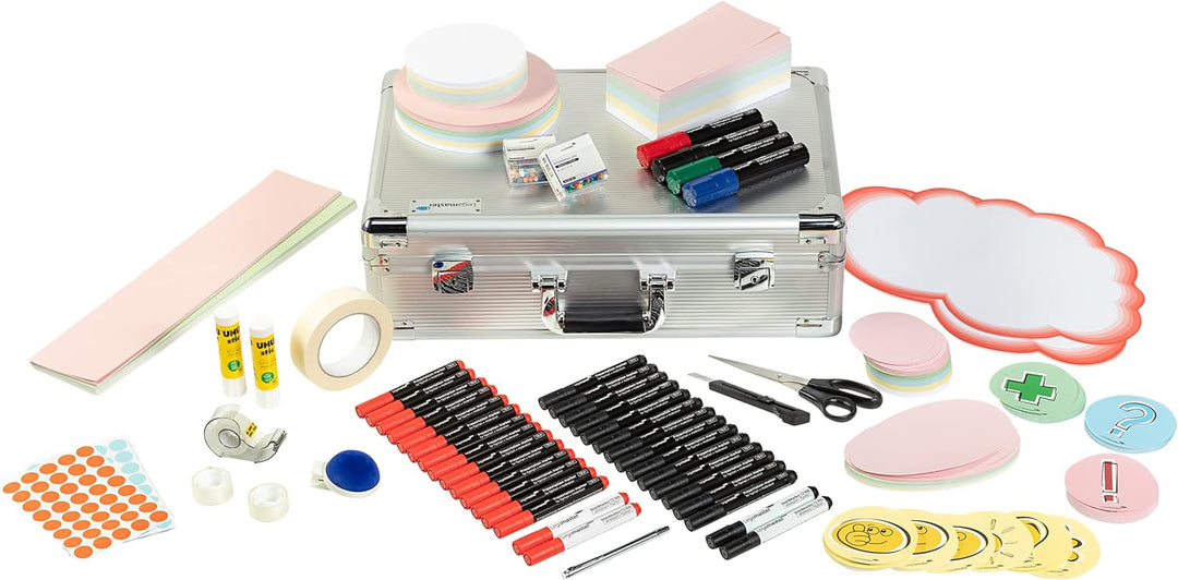 Legamaster Professional Moderationskoffer 3200-tlg. - hochwertiger Koffer aus Aluminium mit Zubehör