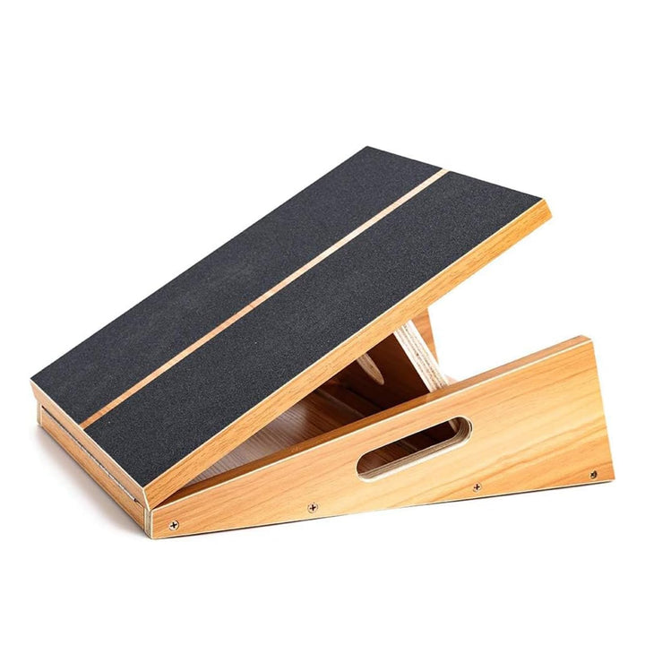 StrongTek Professionelles Slant Board Schrägbrett aus Holz, Verstellbarer und tragbarer Wadendehner,