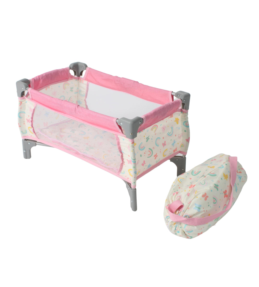 Bayer Chic 2000 - Reisebett für Baby-Puppen bis 48 cm, Puppenbett, Puppenreisebett, Puppenmöbel, Sch