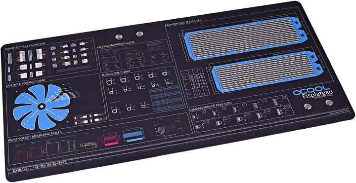 Alphacool 90334 Eisplateau Anti-Statik Arbeits- und Montagematte 120x60cm Wasserkühlung Zubehör
