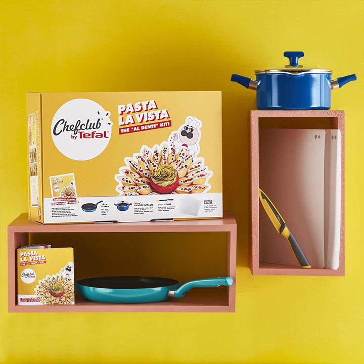 Tefal G804S4 Chefclub Pasta La Vista Kochgeschirr-Set | Titanium Antihaftversiegelung | Thermo-Signa