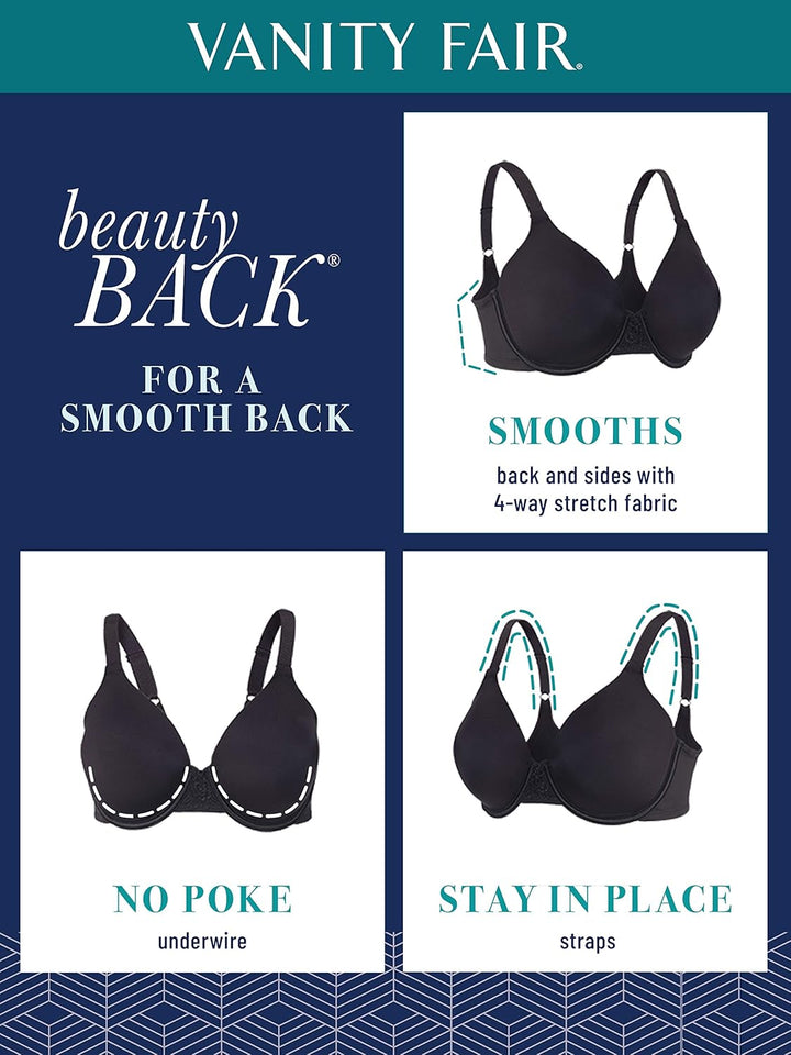 Vanity Fair Damen Minimizer-BH, Opaque 95D Bügel: Verblasstes Denim, 95D Bügel: Verblasstes Den