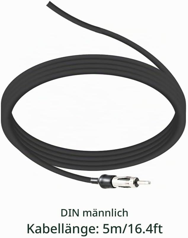 Vecys DAB DAB+ FM/AM GPS Autoantenne Haifischflosse Autoradio Antennensignalverstärker SMA zu SMB zu