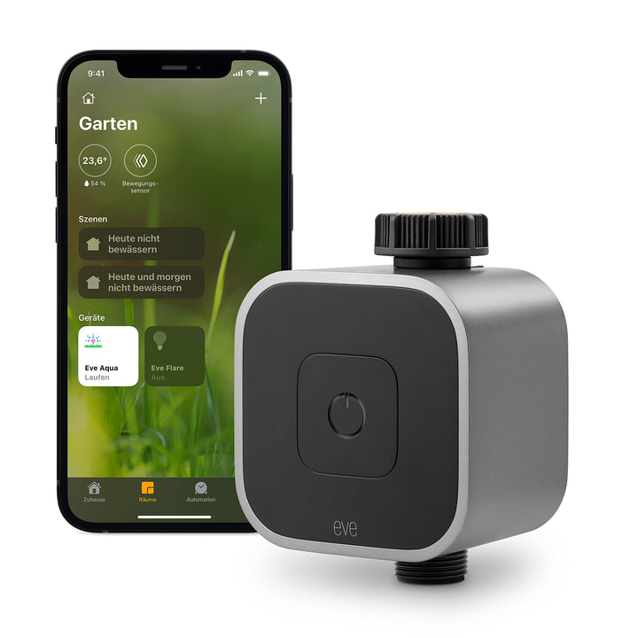 Eve Aqua - Smarte Bewässerungssteuerung per App oder Siri, automatisch bewässern, Zeitpläne, einfach