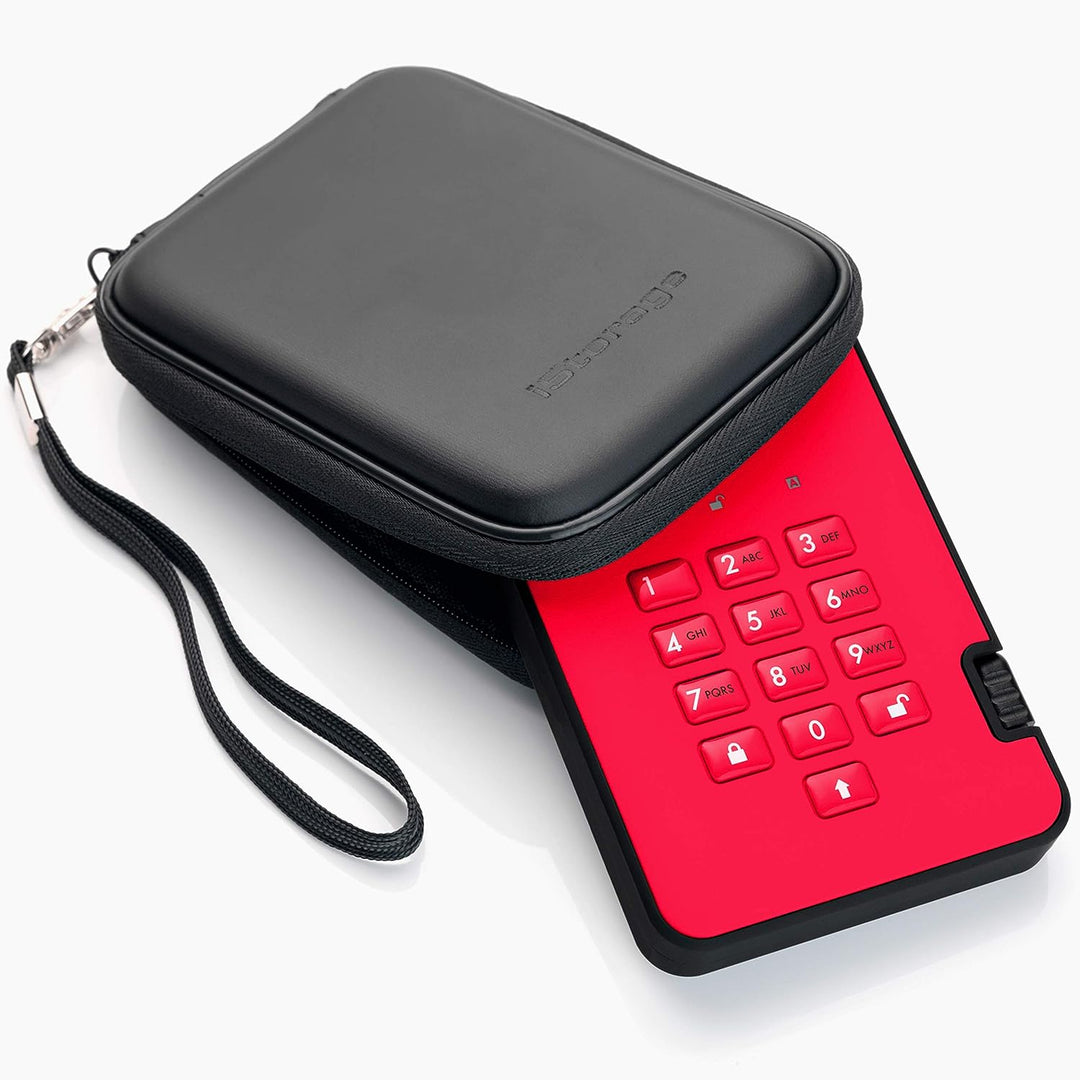 iStorage 182999 diskAshur2 SSD 2TB - Red SSD 2TB Rot, SSD 2TB Rot