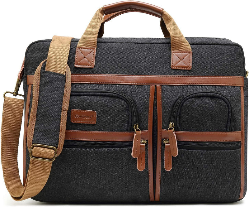 CoolBELL Laptop Aktentasche 17,3 Zoll schützend Messenger Bag Umhängetasche Herren Businesstasche Ar